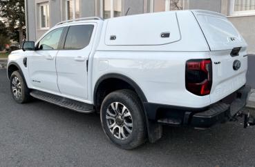 Hardtop mit seitlichen Klappen und Heckklappe, in Frozen White lackiert, für Ford Ranger Doppelkabiner, Modell 2023